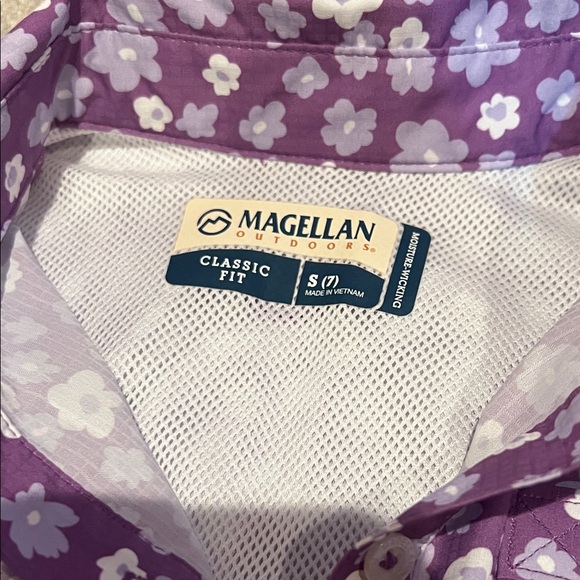 Magellan Outdoors Purple Floral Kids Casual Dress - Picture 2 of 3